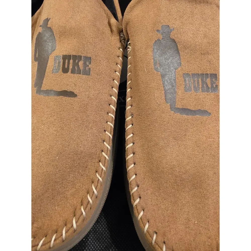 Men's New Size 12 Bradford Exchange John Wayne Faux-Suede Duke Moccasins